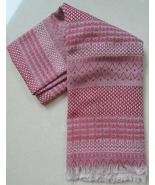100% WOOL SCARF | Red & White - £11.96 GBP