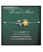 Sunflower Bracelet Bonus Mom Gift, Taught Me The Importance, Sunflower Bracelet, - $53.85+