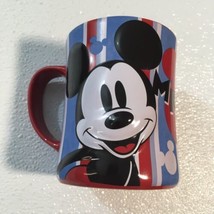 Disney Mug ~ (CHIPPED) ~ Red, White, and Blue ~ Mickey Mouse 3D Coffee Cup/Mug - £7.72 GBP