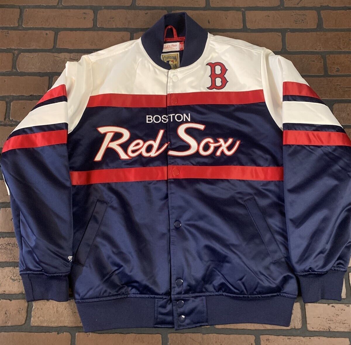 BOSTON RED SOX Mitchell &amp; Ness Special Script Heavyweight Jacket Medium - $0.99