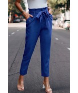 Women&#39;s Ruffle Belt Pocket Solid Skinny Pants - $752.43 MXN