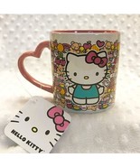 Hello Kitty Heart Handle &quot;Favorite Things&quot; 14oz Cafe Mug-NEW - $18.87 CAD