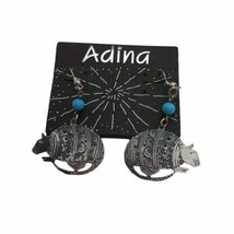 Vintage Adina Aardvark Drop Dangle Earrings Boho Westerncore Textured ro... - £19.83 GBP