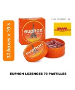 EUPHON PASTILLES 12 boxes x 70&#39;s ORANGES FLAVOR RELIEF SORE THROAT &amp; HOA... - $216.50 CAD