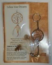 Follow Your Dreams Dreamcatcher Key Ring | Color: Tan - £3.90 GBP