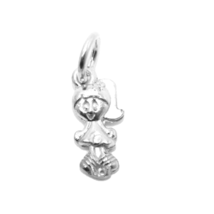 .925 Sterling Silver 3D Girl Pendant Charm - $24.99