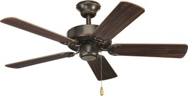 Progress Lighting P2500-20 42-Inch Fan With 5 Blades With, Antique Bronze - £130.28 GBP