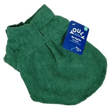 Youly Hipster Green Corduroy Shirt for Dogs XXS 9 inches - £9.72 GBP