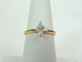 Womens Vintage Estate 14K Yellow Gold .50ct Marquise Diamond Ring, 2.3g E3351 - £553.95 GBP