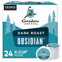 Caribou Obsidian Dark Roast Coffee 24 to 144 Keurig K cup Pods Pick Any Size - £21.96 GBP+