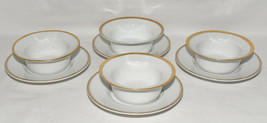 8pc Vintage Fitz Floyd Bavaria Demitasse Porcelain Plates Bowls White &amp; ... - £23.18 GBP