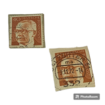 West Germany Stamp 40 Gustav Heinemann Issued 1971 Canceled Ungraded Brown - £5.40 GBP