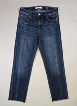 LIVERPOOL Womens Size 8/29 Dark Blue Raw Hem Double Seam Line Straight L... - $17.59