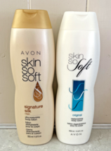Avon Skin So Soft Signature Silk &amp; Original Replenishing Body Lotion Lot... - £25.80 GBP