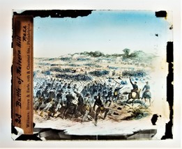 Antique Am Revolution War Battle Malvern Hill Color Glass Slides Magic Lantern - £33.08 GBP