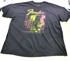 Fender Stratocaster Sunburst  Graphic T-Shirt 3XL Black Music Lovers Tee - $9.50