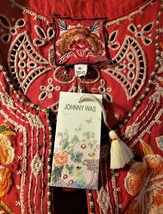 Johnny Was Embroidered Sleeveless V-neck Izora Dress Sz.XL Red - £173.81 GBP