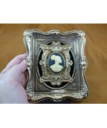 CFA20-6) FRAMED CAMEO black African American Woman Victorian brass desk ... - $80.53 CAD