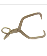 Vintage Metal Ice Block Tongs Log Grabber Hook Tool Spread Up To 16&quot; - $24.72