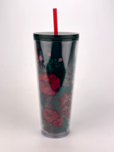 Starbucks 2022 Christmas Woodland Berry 24 oz Venti Tumbler Floral Red G... - £30.23 GBP
