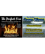 (2) DVD Combo Set The Perfect Fire Virtual FIREPLACE &amp; Ocean Waves Ambie... - $14.24