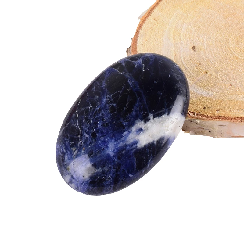 6*4 cm  Stone Hot Mager Sodalite Jade Palm Stones SPA Mage Face Gua Sha Tools Be - £80.76 GBP