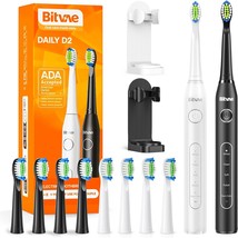 Electric Toothbrushes 2 Pack Sonic Toothbrush with Holders Dual Ultrason... - $92.93