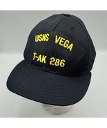 Vintage USNS Vega T-AK 286 Snapback Navy Ship Baseball Cap Made in USA Hat - $19.77