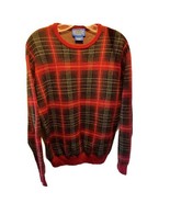Pendleton men’s M red plaid long sleeve pullover wool sweater - $49.50