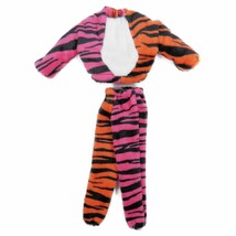 2022 Barbie Cutie Reveal Tiger Pink Orange Striped Costume Sweater Top P... - $5.99