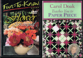 Carol Doak Teaches You to Paper Piece + Flower Arranging,  2 DVDs - £7.53 GBP