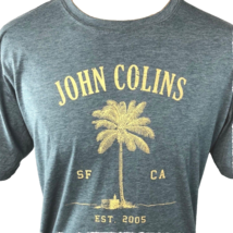 John Colins SF CA Bar Palm Tree T-Shirt size XL Slim Mens DJ Lounge Est 2005 - £21.89 GBP