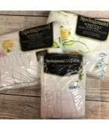 NOS Springmaid Wondercale VTG Percale Full Double Sheet Set Summer Ruffle - $65.00