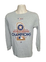 2017 Majestic Houston Astros World Series Champions Adult Small Gray LS TShirt - £14.78 GBP