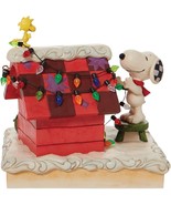 Peanuts by Jim Shore Snoopy and Woodstock Decorating The Dog House Figur... - $89.99