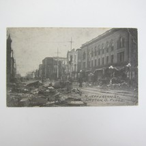Postcard 1913 Dayton Ohio Flood North Jefferson St. Damage Photo Antique... - $19.99