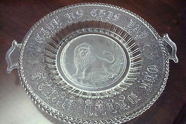 EAPG Plate frosted Lion,Give Us This Day Our Daily Bread ORIG [GL-1] - £91.00 GBP