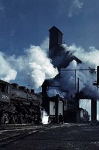 Locomotives getting their energy from coal and dropping their ashes - Art Print - £17.57 GBP+