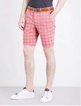 TED BAKER Pink Golfshr Stretch-Cotton Golf Shorts Size 38R $169 - £39.34 GBP