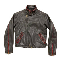 Real Genuine Cowhide Leather Vintage Biker Motorcycle Jacket - £108.11 GBP