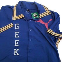 PUMA x Fashion Geek All Star Game Warm Up Snap Button Shirt Blue Mens Size XL - £29.77 GBP