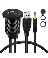 BATIGE Alloy USB 3.0 AUX DC3.5mm Port Car Mount Flush Cable for Car Boat - $327.26 MXN