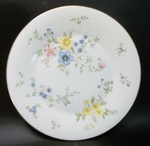 Royal Doulton Elegy 1976 English Bone China Pink Yellow Blue Flowers Plate - £9.35 GBP