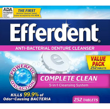 Efferdent Anti-Bacterial Denture Cleanser Tablets, 252 ct. - £19.67 GBP