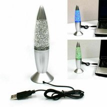 Multi Color Changing Lava Lamp RGB LED Glitter Party Mood Night Light Bedside - £15.98 GBP
