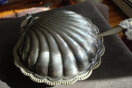 Mustard covered shell dish with glass insert, made in England[*] - £35.61 GBP