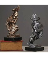 SILENCE PLEASE NORDIC ABSTRACT MODERN HOME DÉCOR FIGURINE RESIN SCULPTUR... - $362.68 MXN+