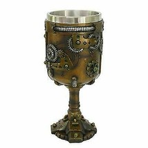 Ebros Victorian Industrial Sci Fi Geared Steampunk Drinkware Wine Chalice Cup - £28.46 GBP