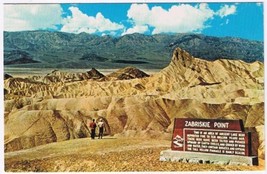Postcard Zabriskie Point Death Valley National Monument California - £2.37 GBP