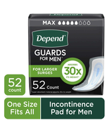 Guards Incontinence Pads for Men, Maximum Absorbency, 52 Count - €25,95 EUR Guards Incontinence Pads for Men, Maximum Absorbency, 52 Count - €25,95 EUR